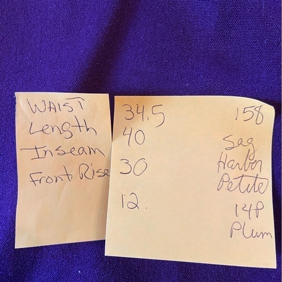 𝅺PLUM Sag Harbor Suit Petite pants in 14P. Permanent creases and side zipper. - Picture 4 of 5